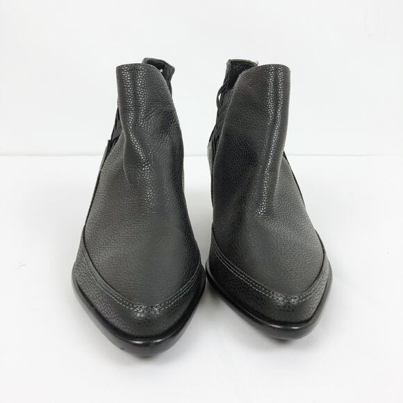 KELSI DAGGER Women's Elsewhere Ankle Boot Size 6 Black Leather Block Heel NWOB - Picture 4 of 12